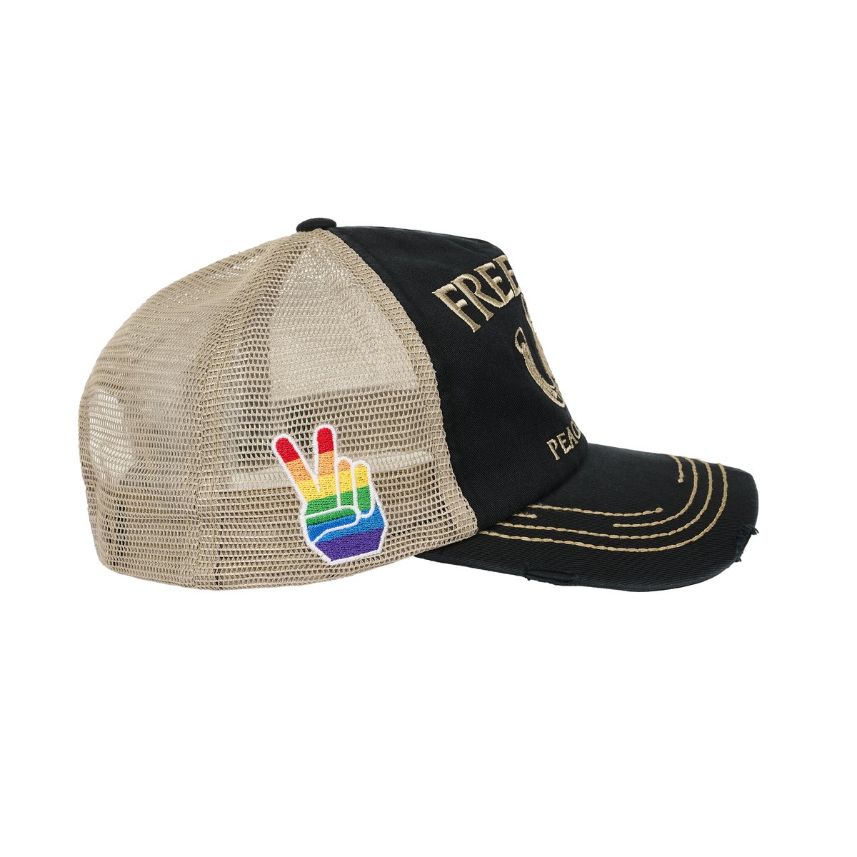 FREEDOM DISTRESSED TRUCKER BLACK - Autumn 2025 - Palace