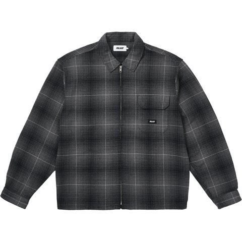 Palace GHOST ZIP SHIRT BLACK - $178.00