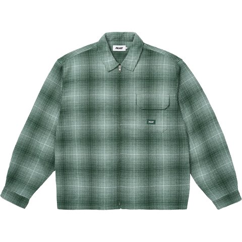 Palace GHOST ZIP SHIRT GREEN - $178.00