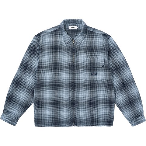 Palace GHOST ZIP SHIRT NAVY - $178.00