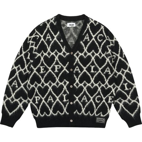 Palace HAIRY HEART KNIT BLACK - $208.00