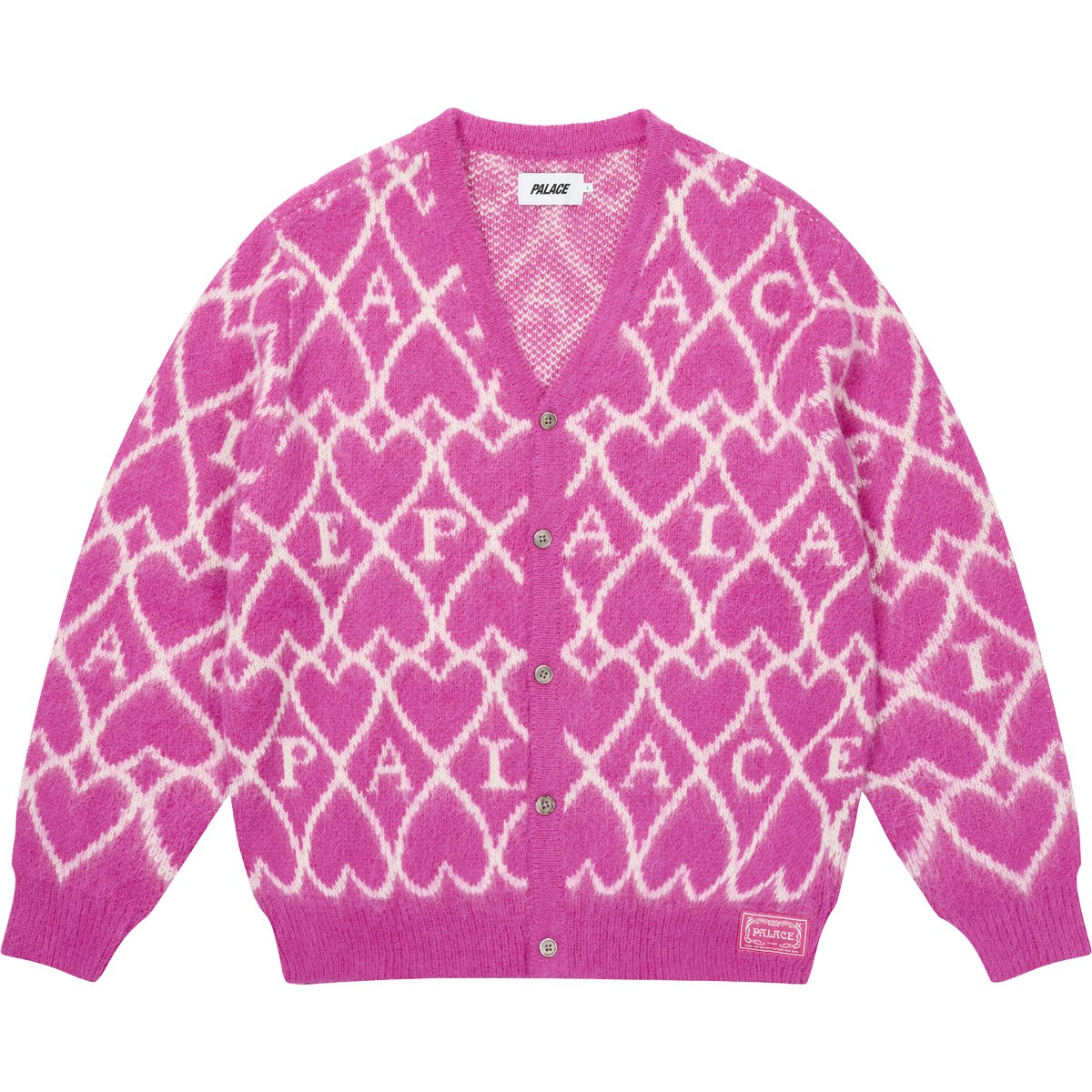 HAIRY HEART KNIT PINK
