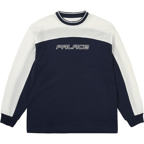 Palace MESH PANEL LONGSLEEVE NAVY - $118.00