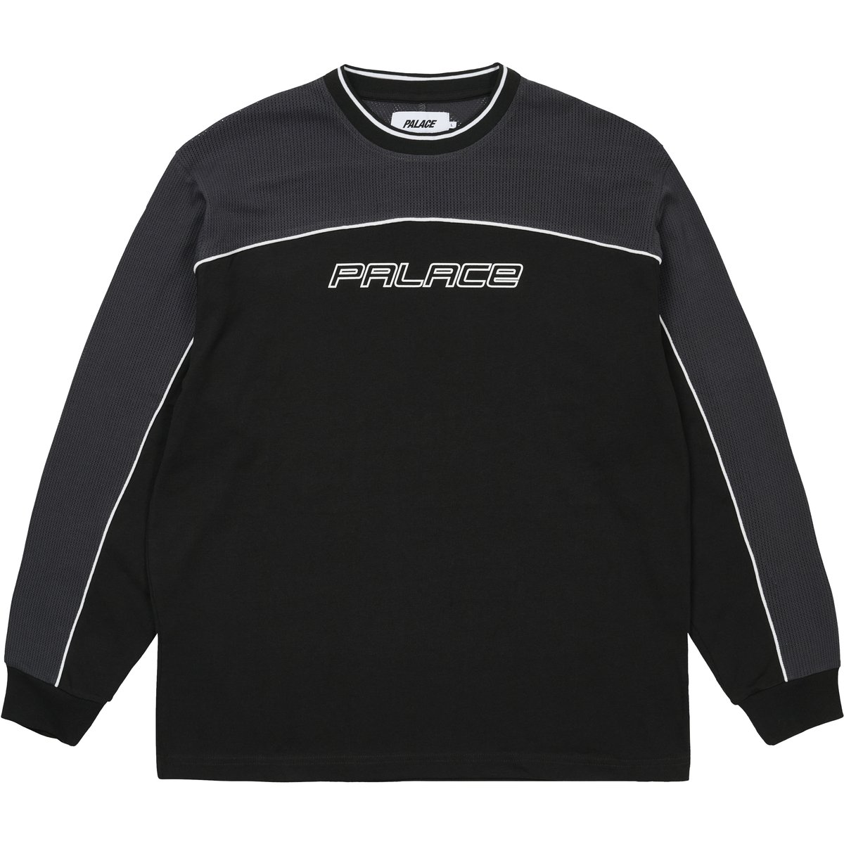 MESH PANEL LONGSLEEVE SLATE