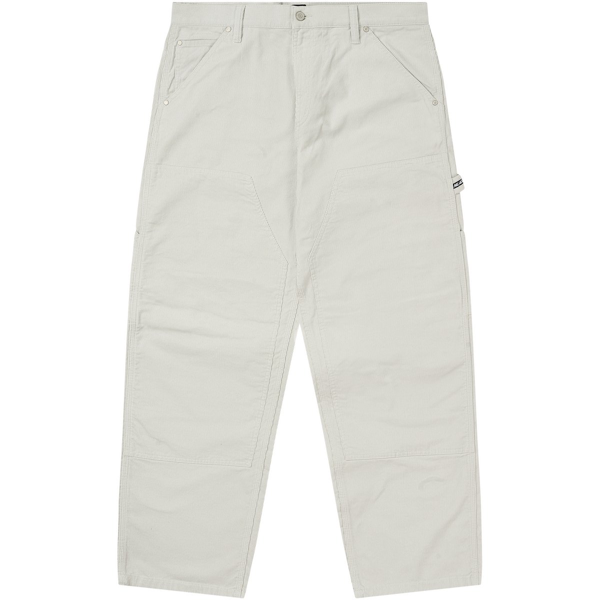 NEEDLE CORD DOUBLE KNEE PANT GREY