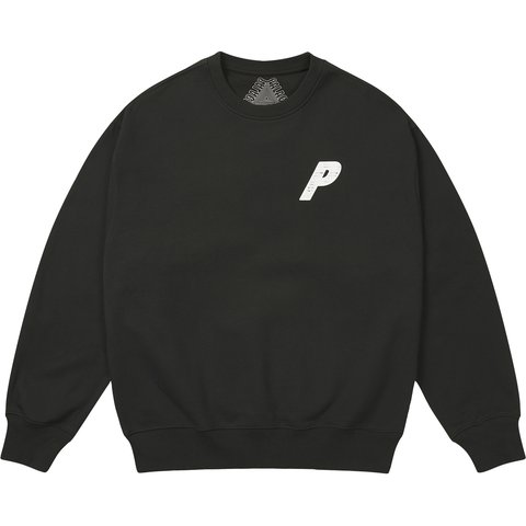 Palace P3 CHAIN PUFF CREW BLACK - $148.00