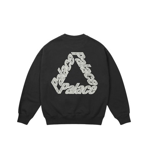 Palace P3 CHAIN PUFF CREW BLACK - Colorway