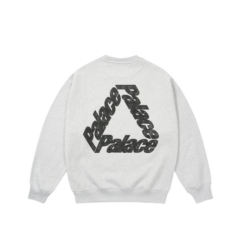 Palace P3 CHAIN PUFF CREW GREY MARL - Colorway
