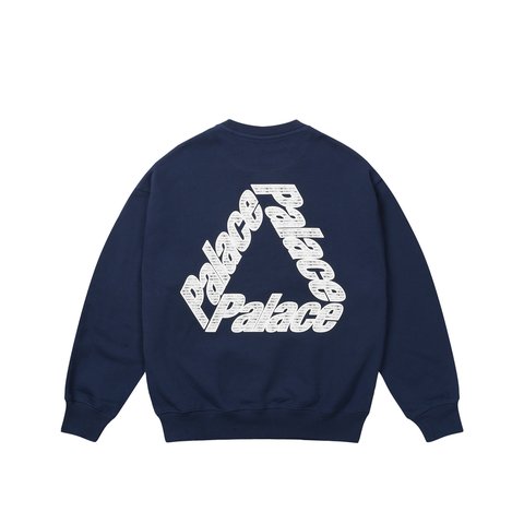 Palace P3 CHAIN PUFF CREW NAVY - Colorway