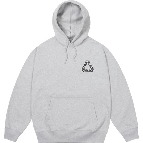 Palace P3 PRINT HOOD GREY MARL - $168.00