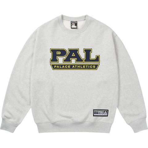 Palace PAL ATHLETICS CREW GREY MARL - $138.00