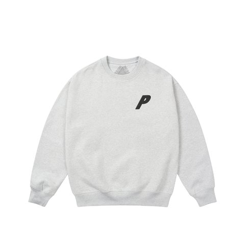 Palace P3 CHAIN PUFF CREW GREY MARL - Colorway