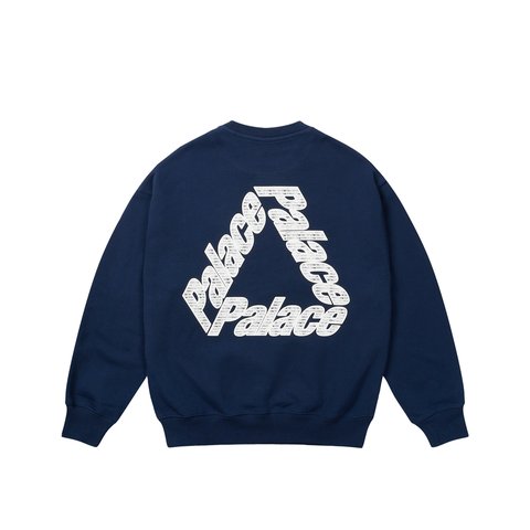 Palace P3 CHAIN PUFF CREW NAVY - Colorway