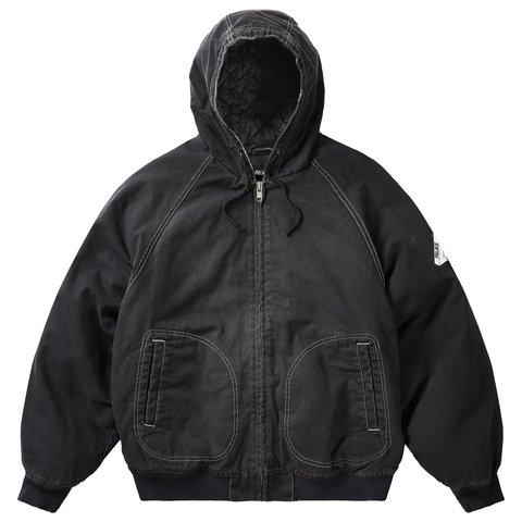 Palace 10 OZ HOODED CANVAS JACKET BLACK
