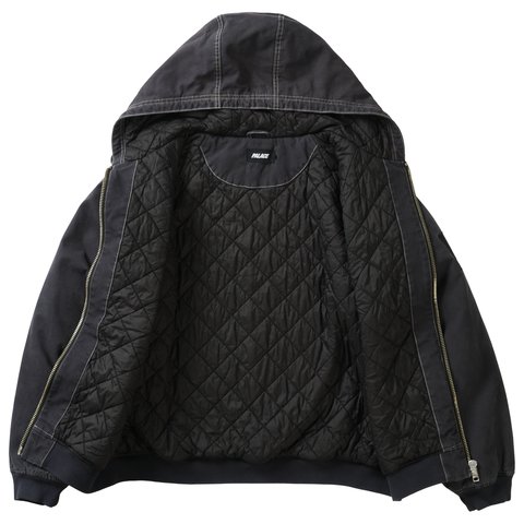 Palace 10 OZ HOODED CANVAS JACKET BLACK - Colorway