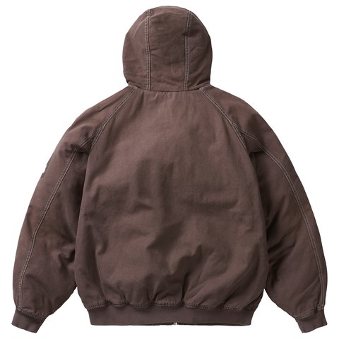 Palace 10 OZ HOODED CANVAS JACKET BROWN - Colorway