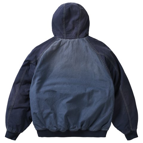 Palace 10 OZ HOODED CANVAS JACKET NAVY BLUE - Colorway
