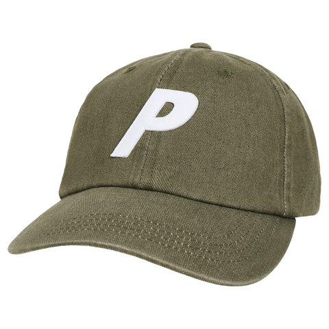 Palace BLEACHED DENIM P 6-PANEL ARMY OLIVE