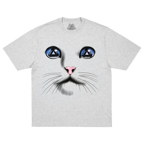 Palace CAT FACE T-SHIRT GREY MARL