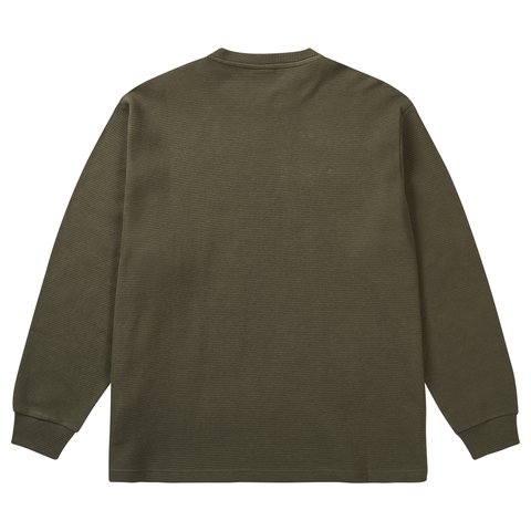 Palace DOVE STAMP WAFFLE LONGSLEEVE ARMY OLIVE - Colorway