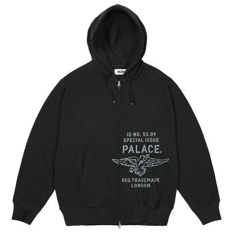 Palace DOVE STAMP WAFFLE ZIP HOOD BLACK
