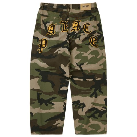Palace LEGACY P90 BAGGY JEAN WOODLAND CAMO - Colorway