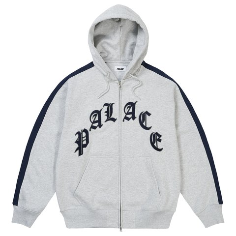 Palace LEGACY ZIP HOOD GREY MARL