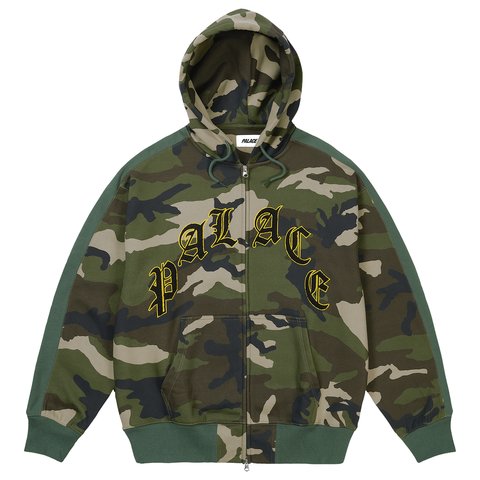 Palace LEGACY ZIP HOOD WOODLAND CAMO