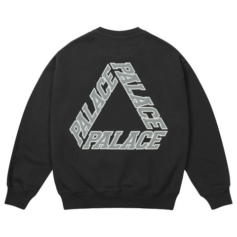 Palace P3 STITCH CREW BLACK - Colorway