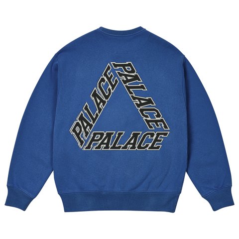 Palace P3 STITCH CREW CLASSY BLUE - Colorway
