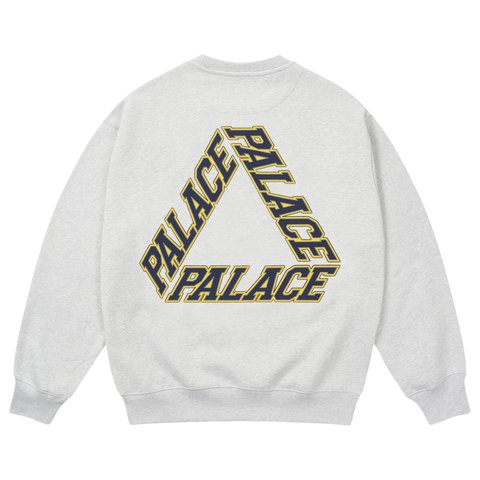 Palace P3 STITCH CREW GREY MARL - Colorway