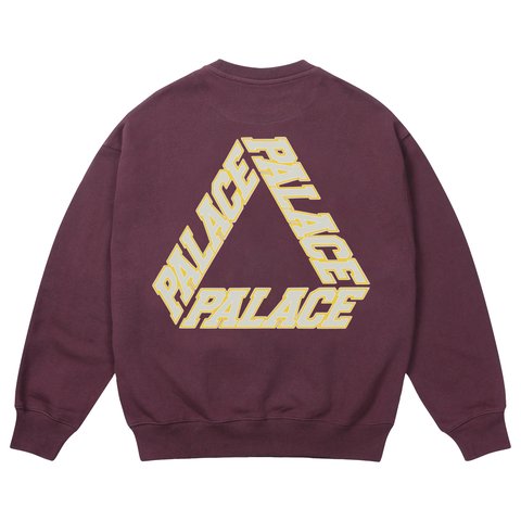 Palace P3 STITCH CREW MAROONISH