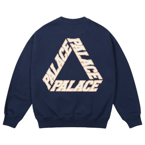 Palace P3 STITCH CREW NAVY - Colorway