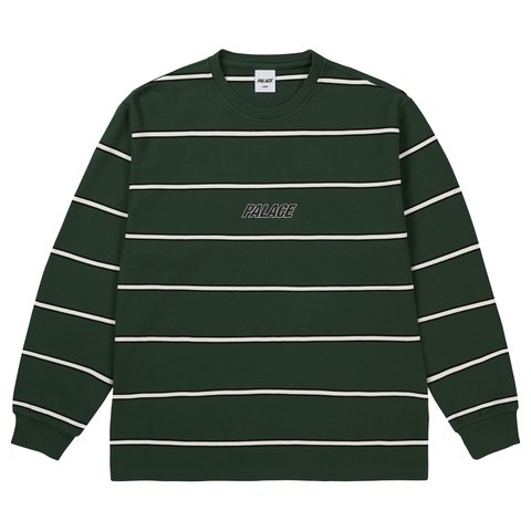 Palace PALACE DUO STRIPE LONGSLEEVE RACEY GREEN