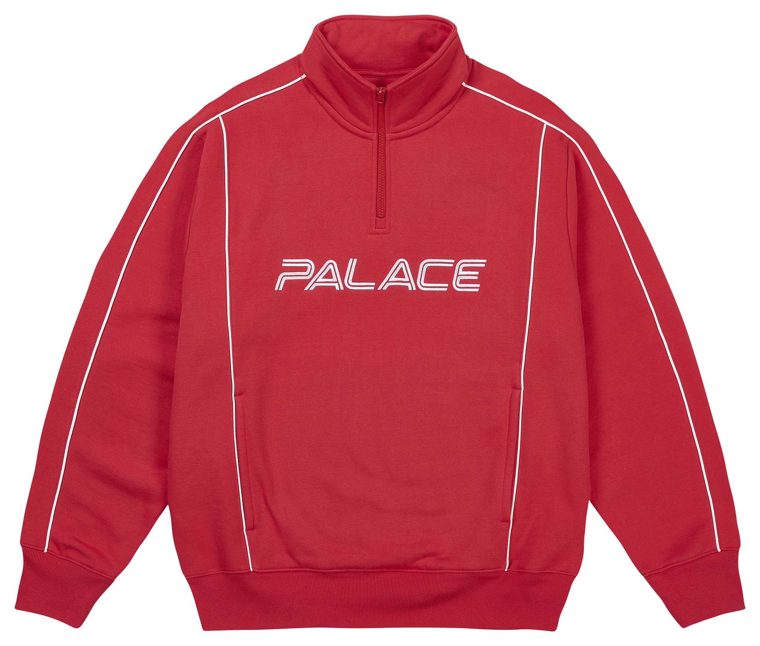 PIPED 1/4 ZIP RACEY RED - Autumn 2026 - Palace