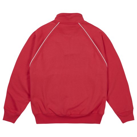 Palace PIPED 1/4 ZIP RACEY RED - Colorway
