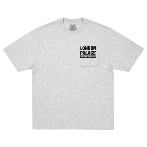 Palace SHOP NUMBERS T-SHIRT GREY MARL