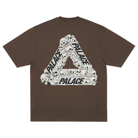 Palace SKULL TRI T-SHIRT CHOCCO BROWN - Colorway