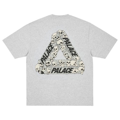 Palace SKULL TRI T-SHIRT GREY MARL - Colorway