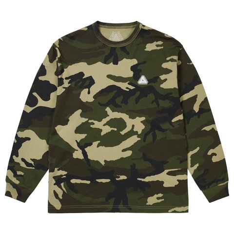 Palace SOFAR LONGSLEEVE WOODLAND CAMO