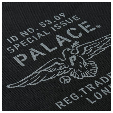 Palace DOVE STAMP WAFFLE LONGSLEEVE BLACK - Style 5