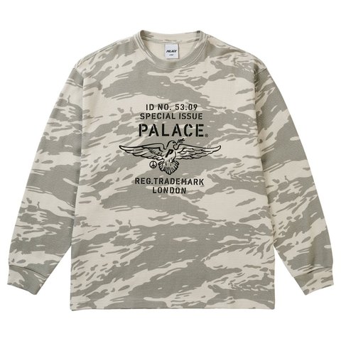 Palace DOVE STAMP WAFFLE LONGSLEEVE SNOW CAMO - Style 5