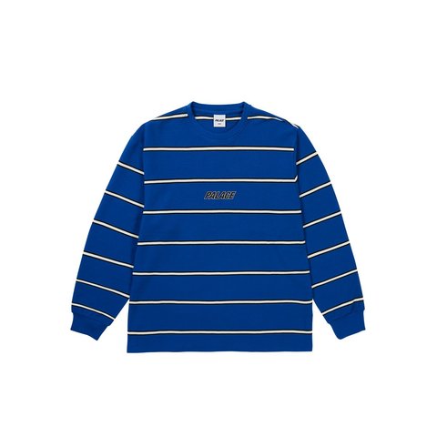 Palace PALACE DUO STRIPE LONGSLEEVE CLASSY BLUE - Style 5