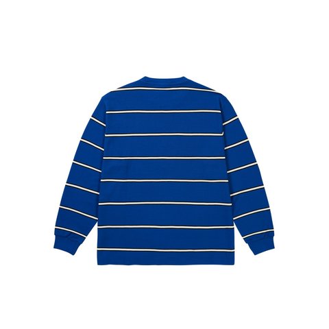 Palace PALACE DUO STRIPE LONGSLEEVE CLASSY BLUE - Style 5