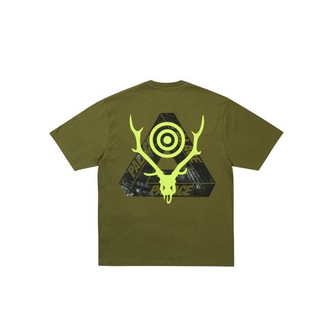 Palace PALACE SOUTH2 WEST8 STAG-FERG T-SHIRT OLIVE - Style 4