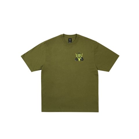 Palace PALACE SOUTH2 WEST8 STAG-FERG T-SHIRT OLIVE - Style 4