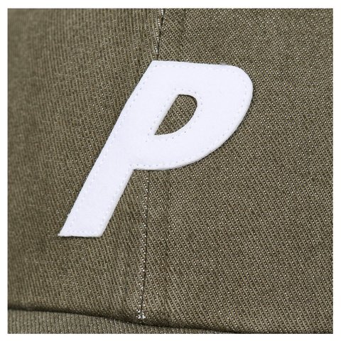 Palace BLEACHED DENIM P 6-PANEL ARMY OLIVE - Style 3