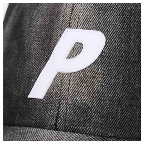 Palace BLEACHED DENIM P 6-PANEL BLACK - Style 3