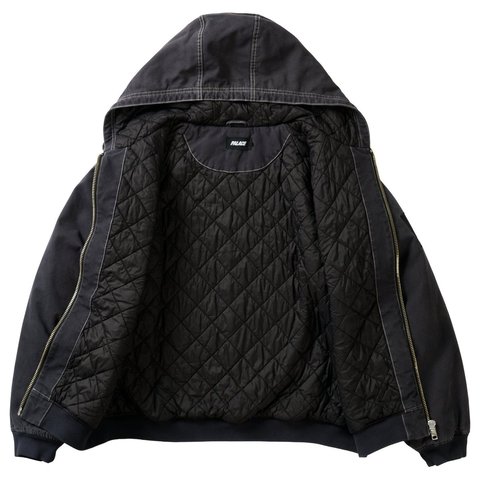 Palace 10 OZ HOODED CANVAS JACKET BLACK - Style 6