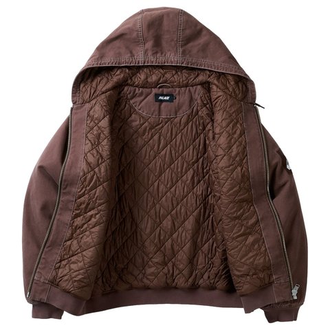 Palace 10 OZ HOODED CANVAS JACKET BROWN - Style 6
